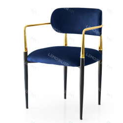 Fauteuil GATSBY Black & Gold - Velours Cuivré