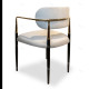 Fauteuil GATSBY Black & Gold - Velours Cuivré