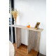 Console ANTIQUA - Travertin brut & plateau au choix