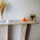 Console ANTIQUA - Travertin brut & plateau au choix