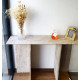 Console ANTIQUA - Travertin brut & plateau au choix