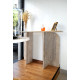 Console ANTIQUA - Travertin brut & plateau au choix