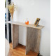 Console ANTIQUA - Travertin brut & plateau au choix