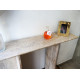 Console ANTIQUA - Travertin brut & plateau au choix