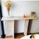 Console ANTIQUA - Travertin brut & plateau au choix