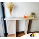 Console ANTIQUA - Travertin brut & plateau au choix