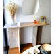 Console ANTIQUA - Travertin brut & plateau au choix