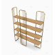 Etagère ZEPHYR - Wood & Gold