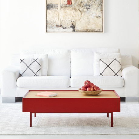 Table basse VISION - Rouge Carmin