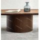 Duo de tables basses KINGSTON - Noyer & laque précieuse Moka