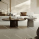 Duo de tables basses KINGSTON - Noyer & laque précieuse Moka