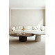 Duo de tables basses KINGSTON - Noyer & laque précieuse Moka