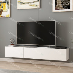 Meuble TV suspendu rétro-éclairé - ASTORIA xL - White