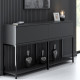 Console avec ragements KUDY - Anthracite - 150 cm