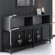 Console avec ragements KUDY - Anthracite - 150 cm