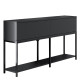 Console avec ragements KUDY - Anthracite - 150 cm