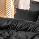 Parure de lit en Coton renforcé CUADRA Black - 2 places - 240 x 260cm