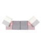 Set de 6 serviettes - Gray & Pink - 50x85cm