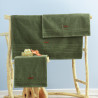 Set de bain WELLNESS - 3 serviettes - Cotton Box - Olive