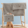 Set de bain WELLNESS - 3 serviettes - Cotton Box - Gris chiné