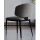 Chaise MARANELLO - Fonte d'acier & Cuir Anthracite