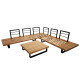 Salon outdoor KAST en L et table basse - Bois d'acacia