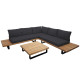 Salon outdoor KAST en L et table basse - Bois d'acacia