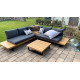 Salon outdoor KAST en L et table basse - Bois d'acacia