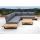 Salon outdoor KAST en L et table basse - Bois d'acacia