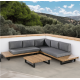 Salon outdoor KAST en L et table basse - Bois d'acacia