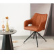 Fauteuil MADIA - Cuir brun Soft Touch