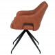 Fauteuil MADIA - Cuir brun Soft Touch