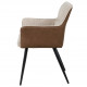 Fauteuil CUCCI - Cuir brun Soft Touch