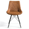 Fauteuil LEYNA - Cuir cognac