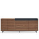 Buffet bas VALLEY xL - Bois de Noyer et Anthracite