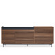 Buffet bas VALLEY xL - Bois de Noyer et Anthracite