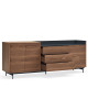 Buffet bas VALLEY xL - Bois de Noyer et Anthracite