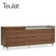 Buffet bas VALLEY xL - Bois de Noyer et Taupe