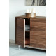 Buffet bas VALLEY xL - Bois de Noyer et Taupe