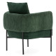 Fauteuil AYUNI - Velours côtelé - Vert Emeraude