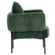 Fauteuil AYUNI - Velours côtelé - Vert Emeraude