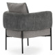 Fauteuil AYUNI - Velours côtelé - Nuances de gris