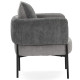 Fauteuil AYUNI - Velours côtelé - Nuances de gris