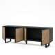 Meuble TV TATAOUI - Black & Oak - 161 cm