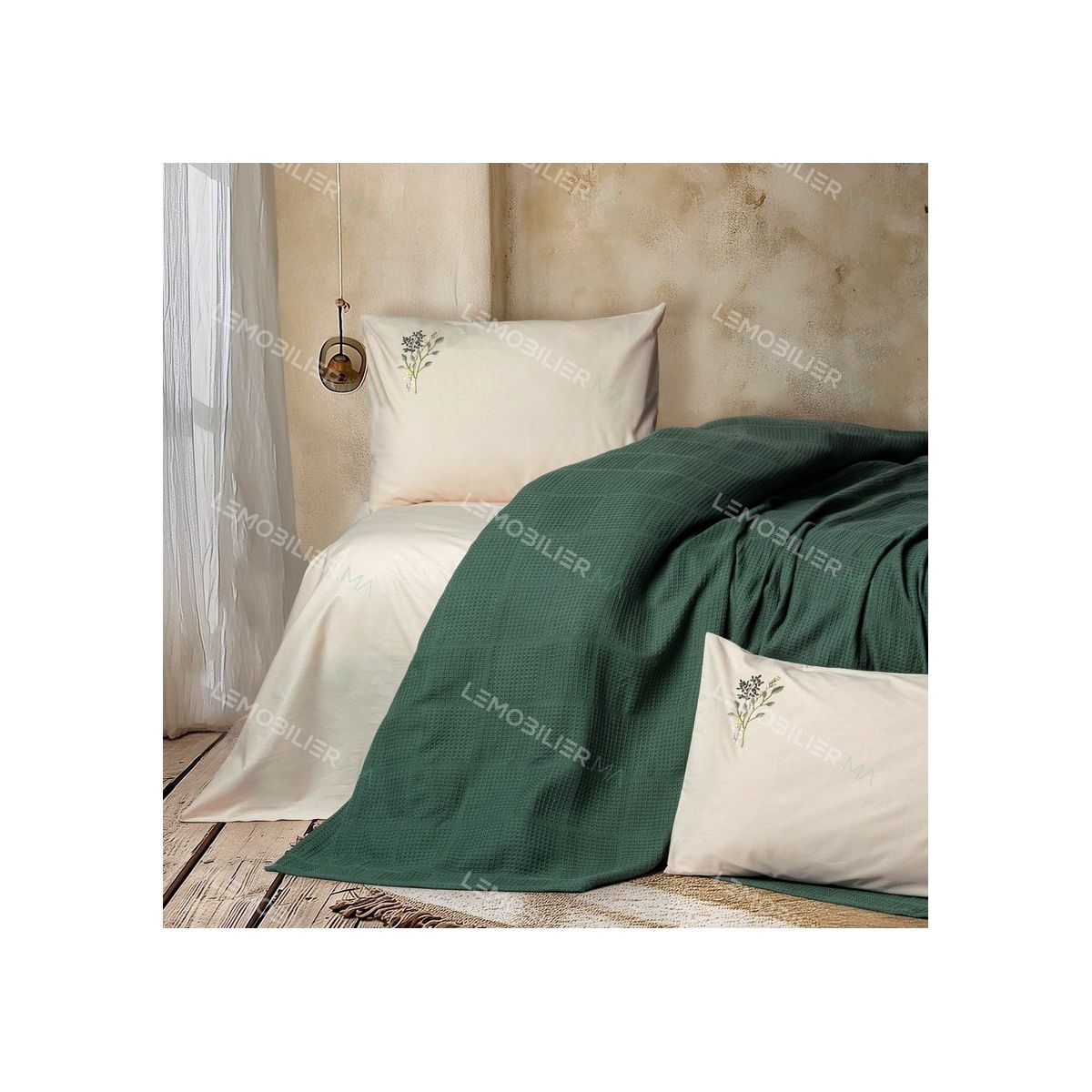 Parure De Lit Brodée Emma Barclay Mayfair - Taupe, En Polycoton, Housse De Couette Et Taies D'oreiller Oxford - Lit Double/king