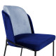 Fauteuil DOBLE Black - Velours Eau & Navy