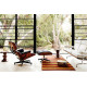Lounge chair & Ottoman - Palissandre précieux & Cuir Noir