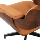 Lounge chair & Ottoman - Palissandre précieux & Cuir Camel