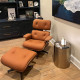 Lounge chair & Ottoman - Palissandre précieux & Cuir Camel