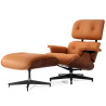 Lounge chair & Ottoman - Palissandre précieux & Cuir Camel